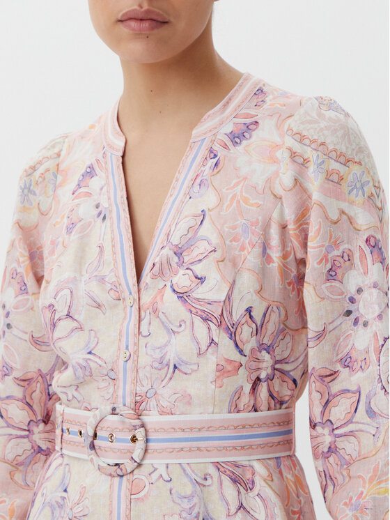 Hale Bob Hale Bob Літня сукня with linen 4ZCA612M Бежевий Regular Fit