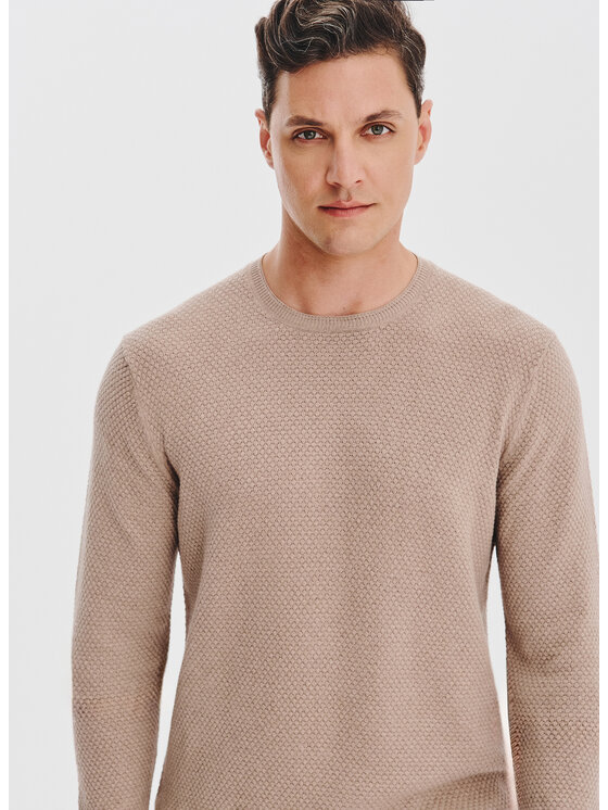 Pako Lorente Pako Lorente Sweter P25WF-2X-012 Beżowy Classic Fit