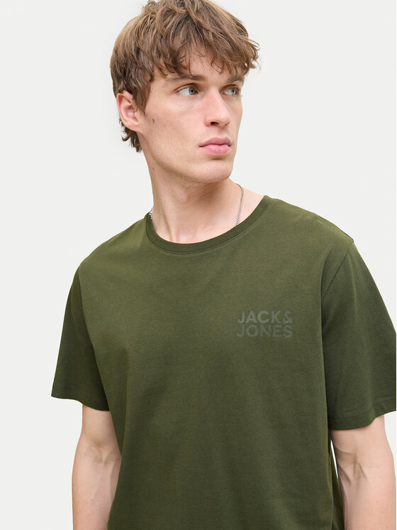 Jack & Jones Jack & Jones T-Shirt Corp Logo 12151955 Zielony Standard Fit