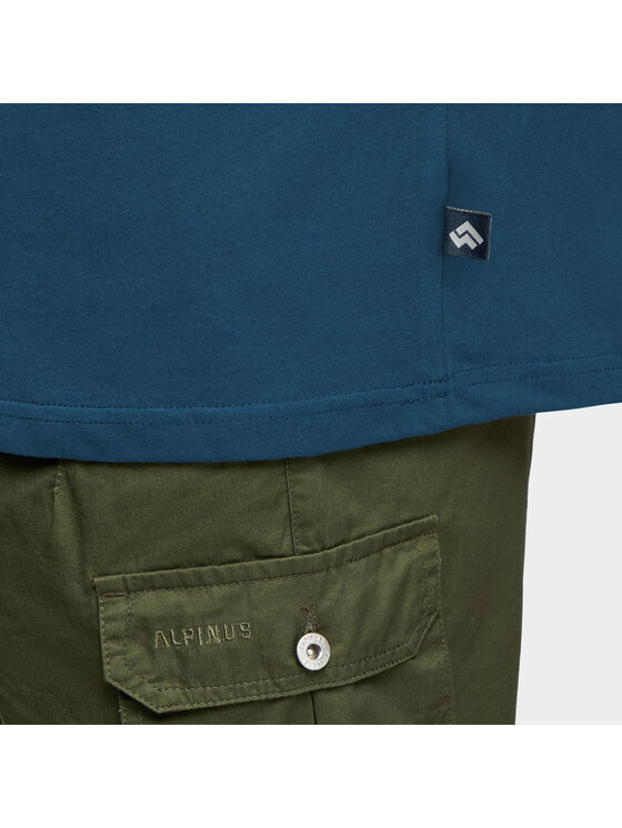 Alpinus Alpinus T-Shirt Tokat Niebieski Regular Fit