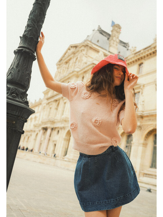 BIZUU BIZUU Sweter ADRIS Różowy Standard Fit