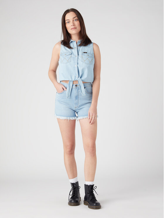 Wrangler Wrangler Top W5WTHWXAZ 112334379 Světle modrá Regular Fit