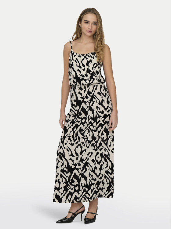 ONLY ONLY Poletna obleka Winner 15177381 Écru Regular Fit