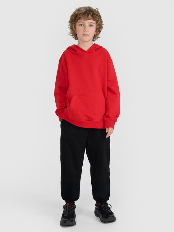 4F 4F Bluza BASIC+ Czerwony Oversize