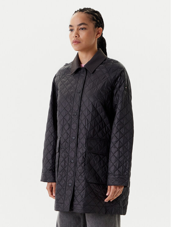 Tommy Hilfiger Tommy Hilfiger Átmeneti kabát WW0WW46448 Fekete Regular Fit