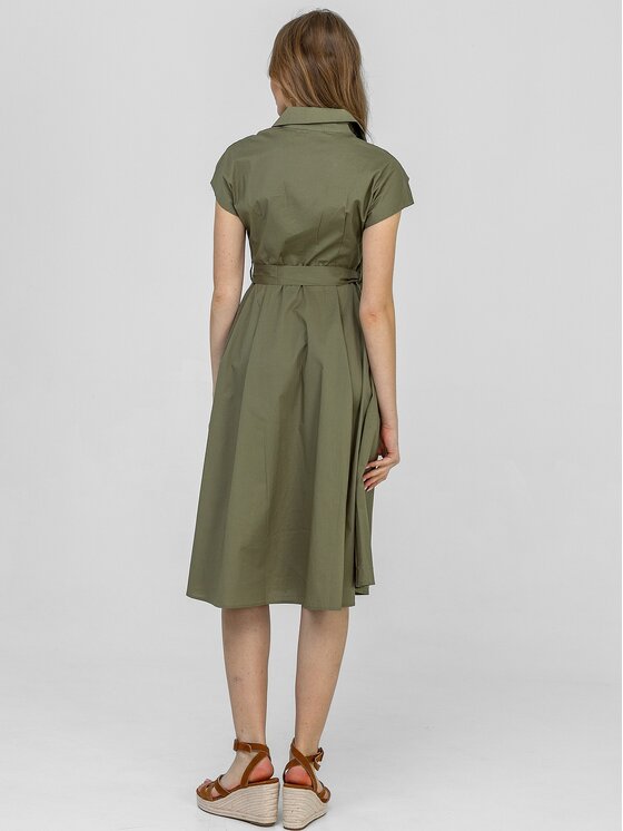 Perso Perso Sukienka letnia RBE265135F Khaki Regular Fit