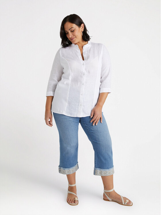 Fiorella Rubino Fiorella Rubino Camicia 5044T001270N011 Bianco Over Fit