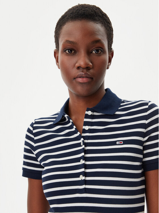 Tommy Jeans Tommy Jeans Vsakodnevna obleka DW0DW20383 Mornarsko modra Regular Fit