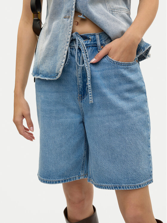Vero Moda Vero Moda Szorty jeansowe Villa 10326196 Niebieski Loose Fit