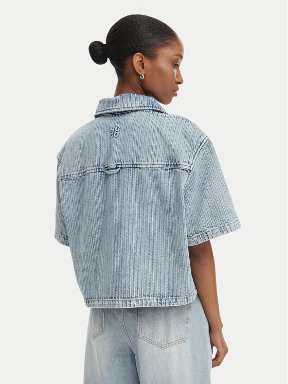 HUGO HUGO camicia di jeans Gesila_1 50559758 Celeste Relaxed Fit