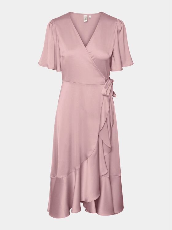 YAS YAS Koktel haljina Thea 26028890 Ružičasta Standard Fit
