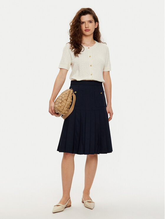 Tommy Hilfiger Tommy Hilfiger Kardigán WW0WW43958 Ekru Regular Fit