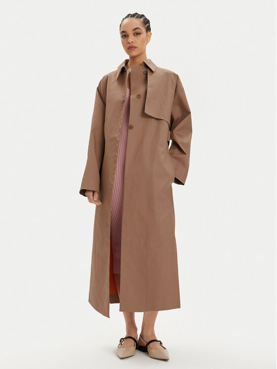 Calvin Klein Calvin Klein Trench K20K206318 Bej Relaxed Fit