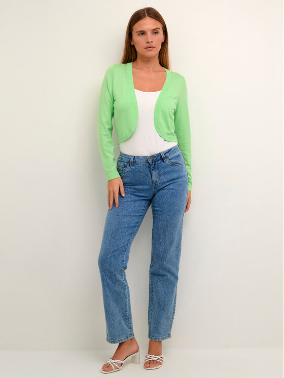 Bolero Femme Tricoté à Manches Longues - Longueur Taille, Port Ouvert, Style Décontracté