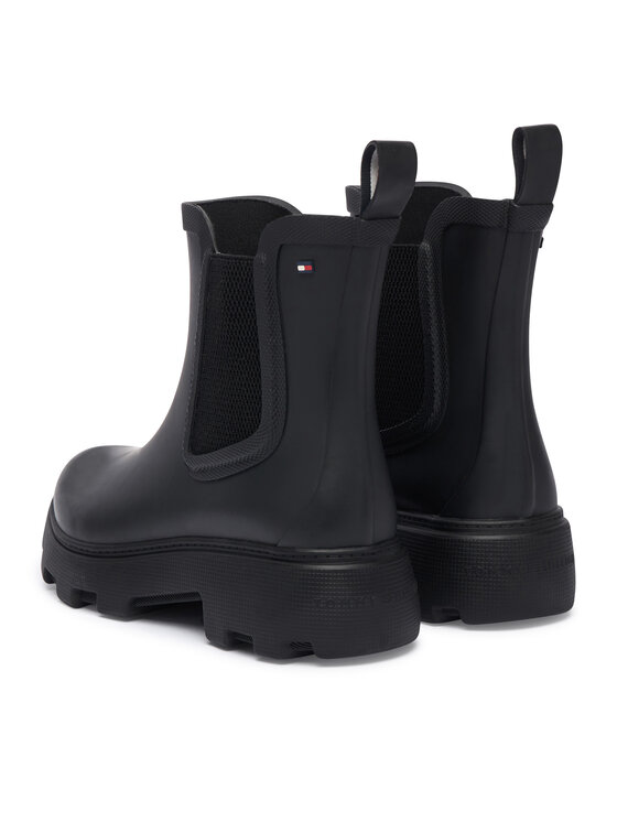 Tommy Hilfiger Tommy Hilfiger Γαλότσες Flag Cleated FW0FW09387 Μαύρο