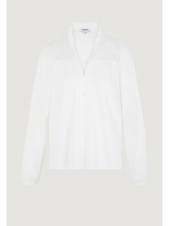 Morgan De Toi Morgan De Toi Camicia 241-TDRINK Bianco Long Fit