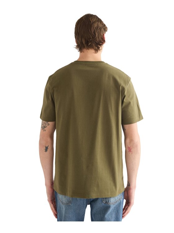 Wrangler Wrangler T-Shirt 112388207 Zielony Regular Fit