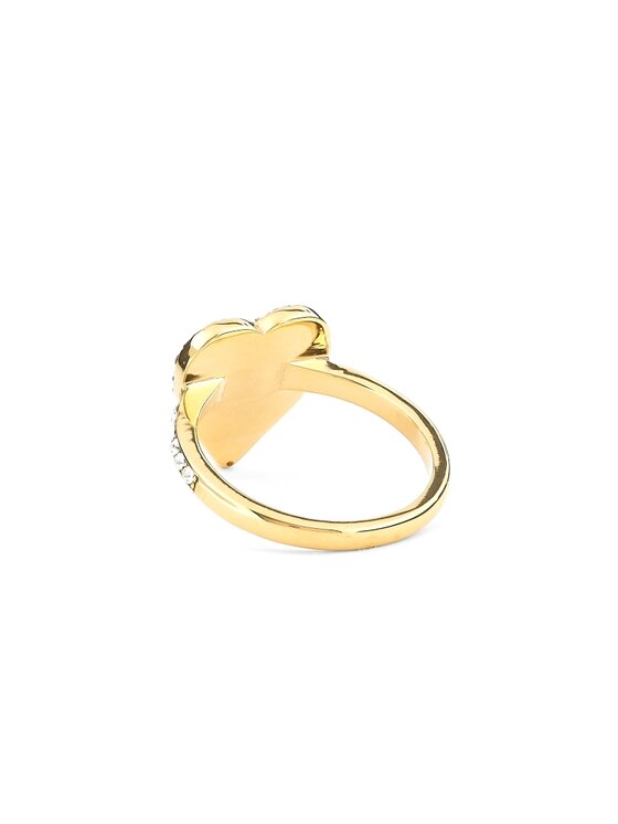 Guess Guess Pierścionek JUBR03243JW-YG-52 Złoty