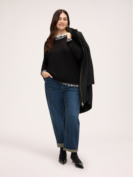 Fiorella Rubino Fiorella Rubino T-shirt G04ML009752N033 Nero Regular Fit