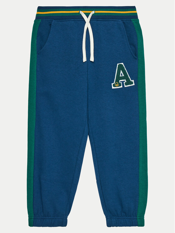 United Colors Of Benetton Pantaloni da tuta 32N4CF056 Blu scuro Regular Fit, taglia : 160