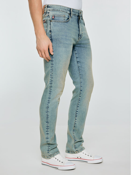 BIG STAR BIG STAR Jeansy TERRY HIGH WAIST Niebieski Slim Fit