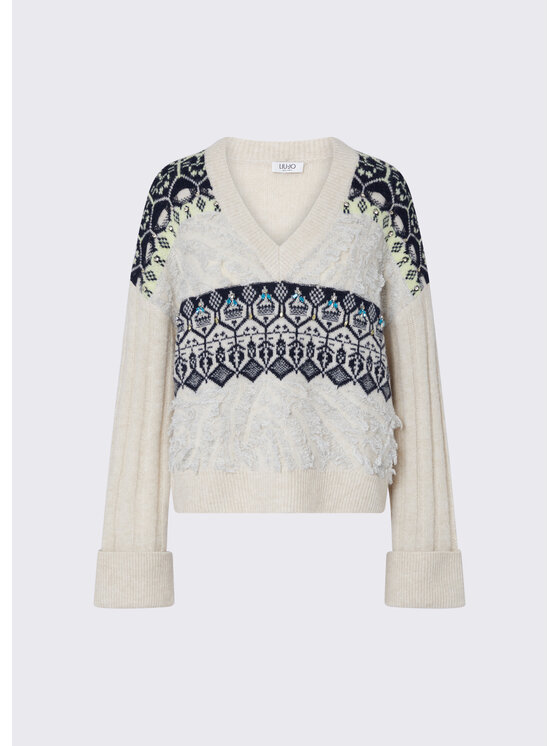 Liu Jo Liu Jo Maglione WF6107MA44SL9198 Bianco Regular Fit