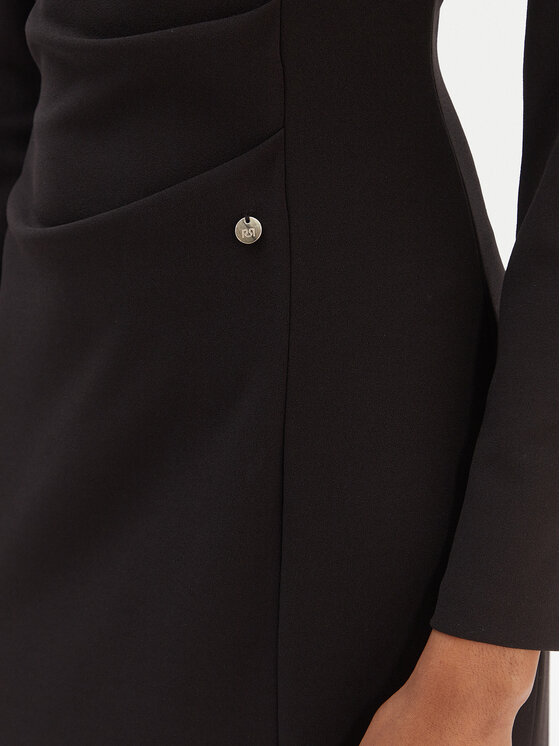 Rinascimento Rinascimento Koktejlové šaty CFC0126572003 Černá Slim Fit