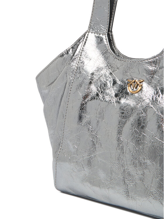 PINKO PINKO Handtasche Tote Mini Bag AI 25-26 PLTT 104645 A2OT Silberfarben