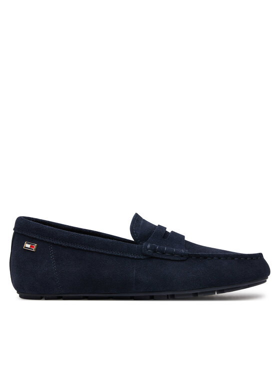 Tommy Hilfiger Mocasini Flag Soft Suede Driver Loafer FW0FW08558 Bleumarin