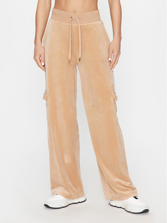 Juicy Couture Pantaloni trening Audree JCWBJ23334483 Bej Loose Fit