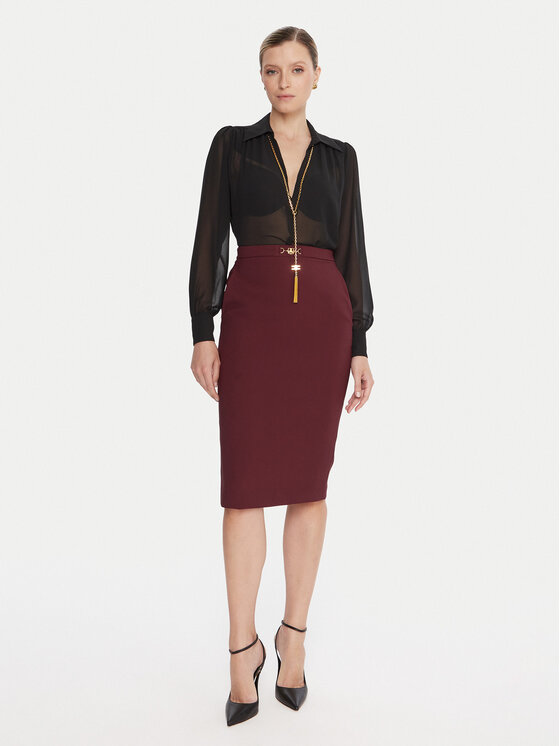 Elisabetta Franchi Elisabetta Franchi Blúzka CA-133-57E2-V400 Čierna Regular Fit