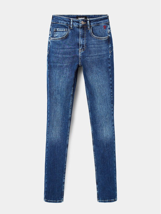 Desigual Desigual Дънки 23SWDD21 Тъмносин Skinny Fit