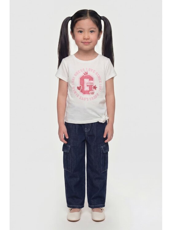 Guess Kids Guess Kids T-Shirt 183029 Biały Classic Fit