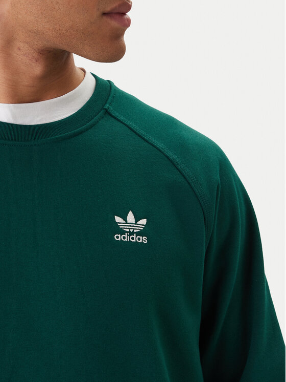 adidas adidas Bluza Trefoil Essentials KD1319 Zielony Regular Fit