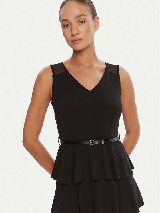 Rinascimento Rinascimento Φόρεμα κοκτέιλ CFC0126150003 Μαύρο Regular Fit