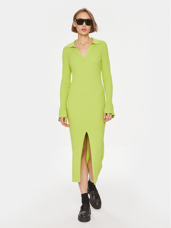 HUGO Hugo Strickkleid Sharren 50507922 Grün Slim Fit