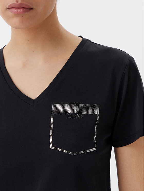 Liu Jo Beachwear Liu Jo Beachwear T-Shirt VA5154 JS003 Czarny Regular Fit