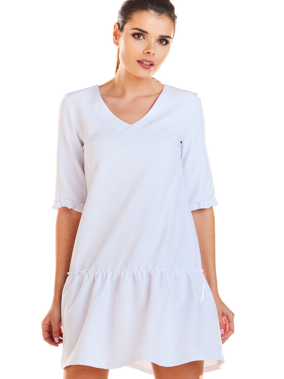 Infinite You Infinite You Sukienka letnia M199 Biały Basic Fit