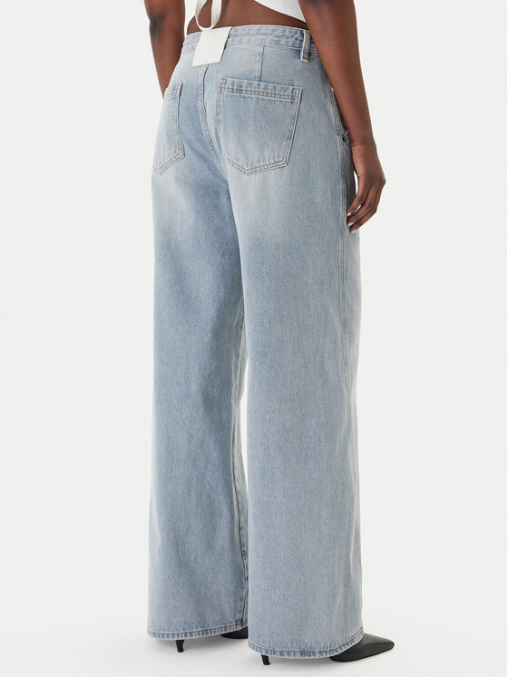 Eleh Eleh Jeansy EL103 Světle modrá Wide Leg