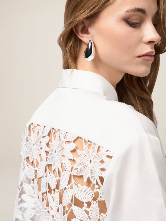 Oltre Oltre Camicia 5182J000730N011 Bianco Boxy Fit