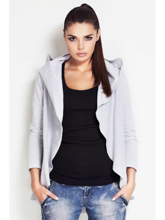 Awama Awama Bluza A033 Szary Basic Fit