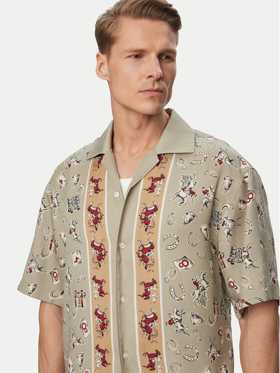 HUGO HUGO Koszula Espino 50560632 Zielony jasny Oversize
