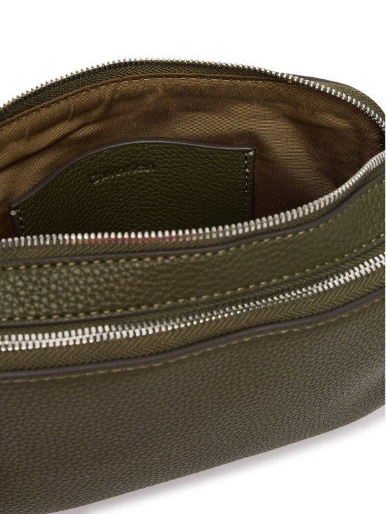Calvin Klein Calvin Klein Дамска чанта Webbing 2X Strap Camera Bag LV04F3656G Тъмнозелен