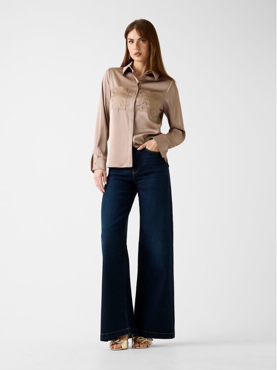 Guess Guess Camicia W5RH40 WFQC2 Marrone Regular Fit