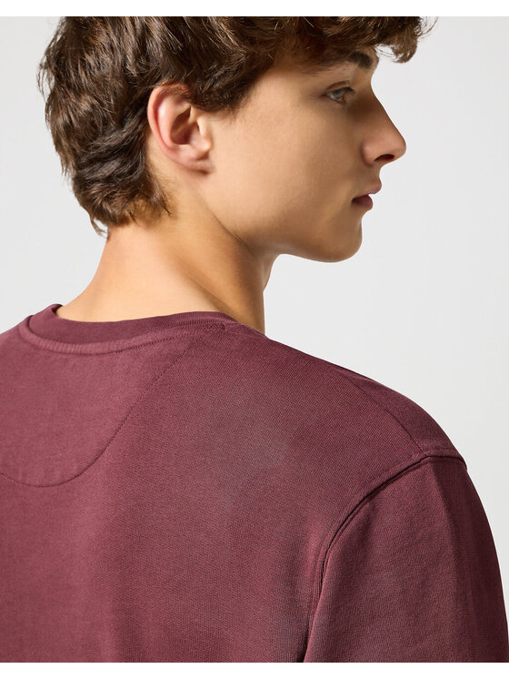 Wrangler Wrangler Felpa CREWNECK SWEAT SHIRT Rosso Regular Fit