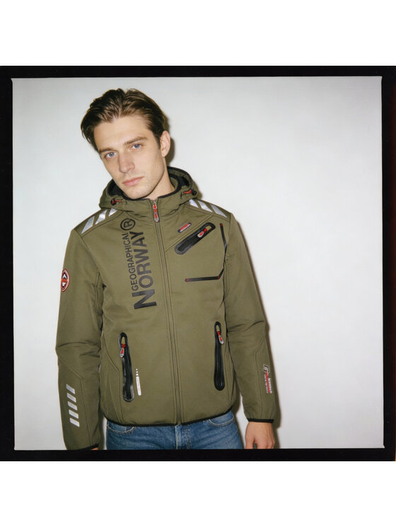 Geographical Norway Geographical Norway Kurtka softshell WY1997H/GN-Kaki / Black Zielony Regular Fit