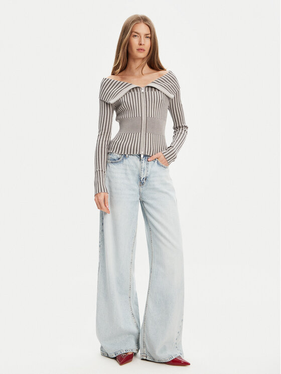 Guess Guess Пуловер W5YR03 Z30I2 Сив Slim Fit