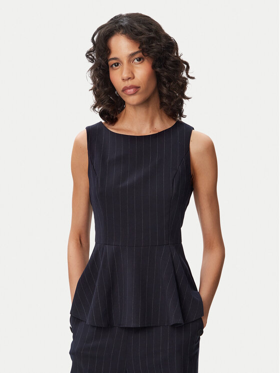 French Connection Bluză Alia 729F3 Bleumarin Slim Fit