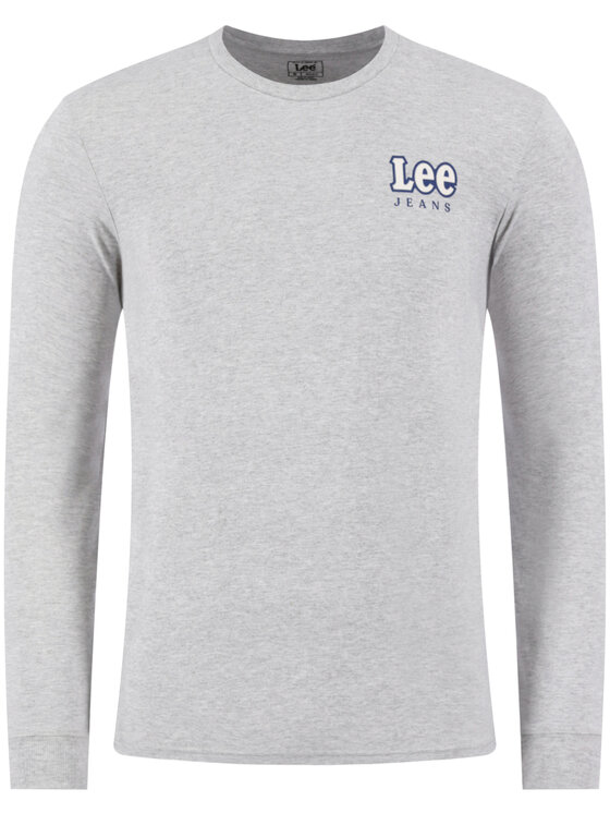 Lee Lee Longsleeve Chest Loggo Tee L64SFE03 112115913 Szary Regular Fit