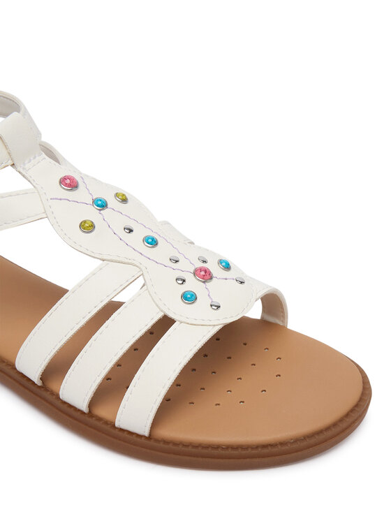 Geox Geox Сандали Jr Sandal Karly J6535D 000BC C0653 D Бял